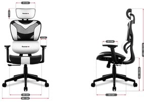 Fotoliu gaming Cruiser 8 (negru + alb). 1087458
