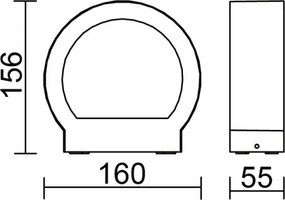Globo 34313 - Aplică LED de perete pentru exterior SLICE LED/6W/230V IP54