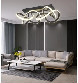 Wofi 9134-204 - Lustr LED INDIGO 64W stmívatelný, černá/zlatá, 230V