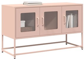 vidaXL Dulap TV, roz, 100,5x39x60,5 cm, oțel laminat la rece