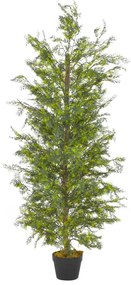 Planta artificiala chiparos cu ghiveci, verde, 150 cm 1, 150 cm