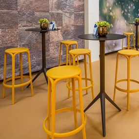 Scaun de bar exterior / interior design modern premium BROOKLYN BAR STOOL mustariu