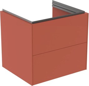 Dulap baza suspendat Ideal Standard Atelier Conca 2 sertare rosu - oranj 60 cm
