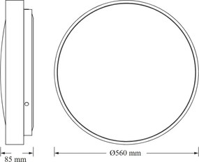 Osram - Plafonieră LED CEILING LUXO, LED/60W/230V, Ø 56 cm, albă
