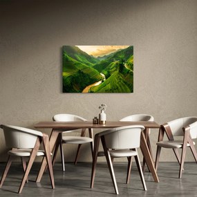 Tablou - Terase de orez Mu Cang Chai (90x60 cm)
