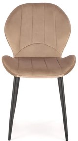 Scaun K538 velvet bej H85 cm