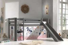 Pat copii cu tobogan și husă Princess Sophie pentru copii – Vipack Pino [Dimensiuni: 200x90x114 cm]