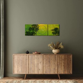 Tablou - Imitator of Ralph Albert Blakelock, Moonlight, reproducere (cu ceas) (90x30 cm)