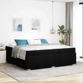 vidaXL Cadru de pat Altele Negru 200 x 200 cm țesătură