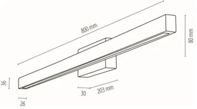 Spot-Light19912104 - Aplică de perete LED pentru baie AQUAVIVA LED/12W/230V IP44