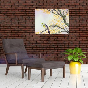 Tablou - Pasăre în copac,acuarelă (70x50 cm)