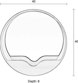 Oglindă cu spațiu depozitare Zuiver Round Wall, ⌀ 40 cm