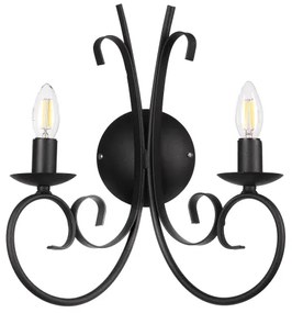 Aplică POMPEI 2xE14/6W/230V negru ONLI