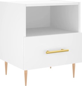 vidaXL Noptieră, alb, 40x35x47,5 cm, lemn compozit