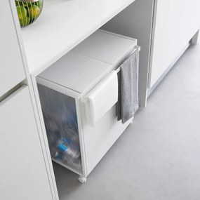 Coș de gunoi alb de reciclat din metal Tower – YAMAZAKI