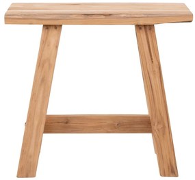 Taburet Barcelona, lemn de tec, natură, 50x25x45 cm