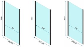 Cabina de dus De colt Rapid Swing 100x90 cm auriu periat