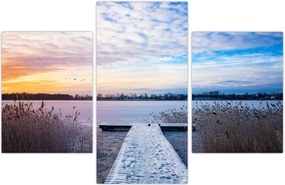 Tablou - Lac înghețat, Ełk, Mazury, Polonia (90x60 cm)