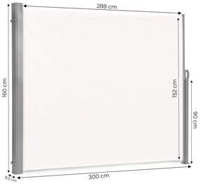 Copertina laterala retractabila 300 x 160 cm, bej