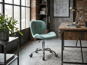 OFERTA Scaun de birou verde-menta AVOLA VELVET II. calitate