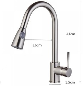 Baterie Bucatarie Extractabila Inox Smack, Esn1701