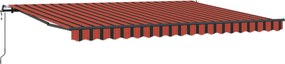 vidaXL Cortina Retractabilă portocaliu și maro 450 × 300 cm