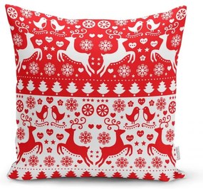 Set 4 fețe de pernă și un napron de masă cu model de Crăciun Minimalist Cushion Covers Christmas
