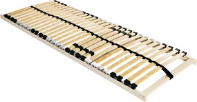 vidaXL Bază cu lamele Maro 100 x 190 cm Lemn de fag masiv