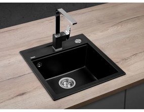 Chiuvetă de bucătărie CUBIS 49x51 cm granit/negru - Concept DG00C50BC