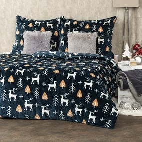 Lenjerie pat 1 pers. 4Home Nordic Deer, microfalnelă, 140 x 200 cm, 70 x 90 cm