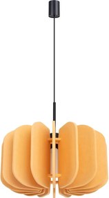 Sollux SL.1861 - Lustră suspendată pe cablu MULA, 1xE27/15W/230V, diam. 45 cm, galbenă