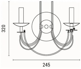 Lustră pe lanț 5xE14/15W/230V