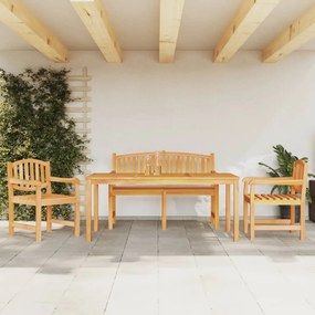 3157944 vidaXL Set mobilier pentru grădină, 4 piese, lemn masiv de tec