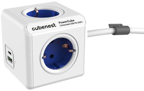 Priză 13 cm PowerCube Extended USB Schuko – Cubenest