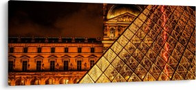 Tablou cu Louvre la Pris (120x50 cm)