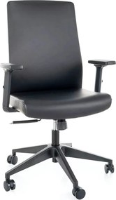 Scaun birou Q-085, negru, piele ecologică, 64x44x100 cm