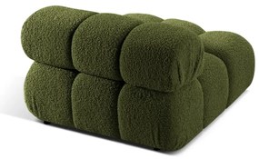 Modul pentru canapea modulară verde cu tapițerie din țesătură bouclé (de mijloc) Bellis – Micadoni Home