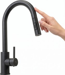 Baterie de bucătărie Rea Fresh Touch Black Matt