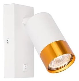Spot de perete 1xGU10/35W/230V alb/auriu