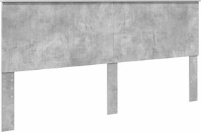 vidaXL Tăblie cap cu headboard Gri din beton 200 cm Lemn compozit