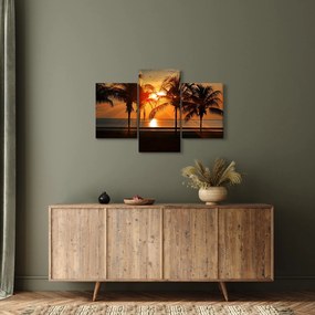 Tablou cu palmier în apus de soare (90x60 cm)