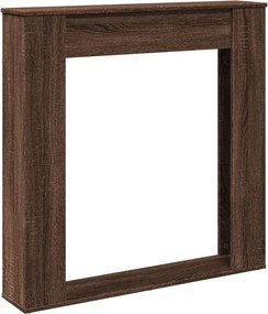 vidaXL Mască de șemineu, stejar maro, 100x20x100 cm, lemn prelucrat