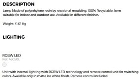 CORP DE ILUMINAT LED RGB DECORATIV BLANCA LAMP