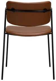 Scaun cu husă din piele artificială DAN-FORM Denmark Zed, maro