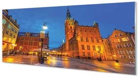 Tablouri acrilice Biserica de noapte Gdańsk Old Town