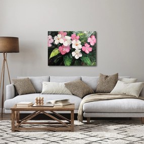 Tablou - Flori roz și albe (70x50 cm)