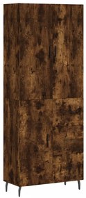 3195920 vidaXL Dulap înalt, stejar fumuriu, 69,5x34x180, lemn compozit