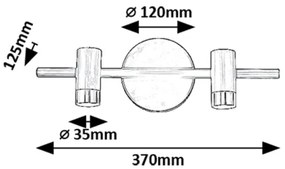 Spot LED de perete Rabalux 75041 KADIR 2xLED/3W/230V 4000K