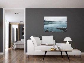 Tablou - lacul nordic înghețat (90x60 cm)
