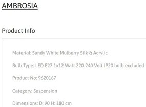 Lustra suspendata moderna design unicat AMBROSIA 90cm